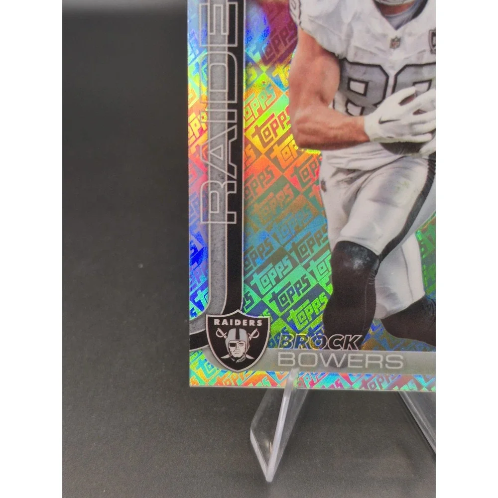 2025 Topps Chrome Brock Bowers #178 Fanatics Exclusive Logo Refractor Raiders SP
